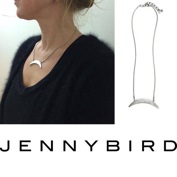 Jenny Bird Crescent Moon Necklace- silver - Picture 7 of 11